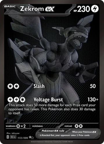 Zekrom EX 172/086 Black Bolt, Ophalen of Verzenden, Nieuw, Losse kaart, Foil