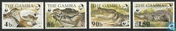 Gambia - WWF - Natuurbehoud Nijlkrokodillen - 1984, Verzenden, Postfris