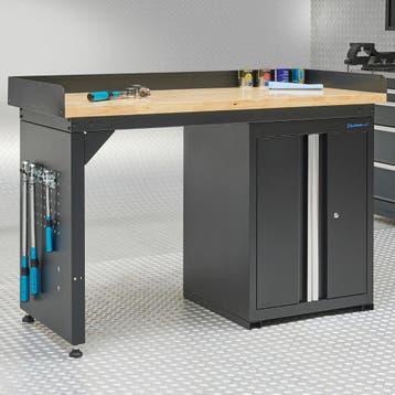 Datona Werkbank 150 cm met gereedschapskast en bamboe, Ophalen of Verzenden, Nieuw
