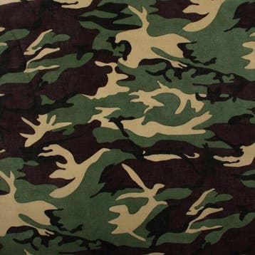 Haarband Bandana Zakdoek 55cm – Camouflage Patroon – Groen, Nieuw
