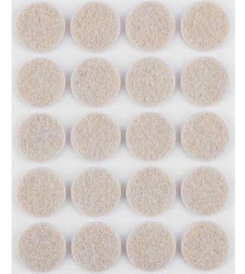 Zelfklevende viltjes rond – Lichtbruin – 20 mm – 20 stuks, Ophalen of Verzenden, Nieuw