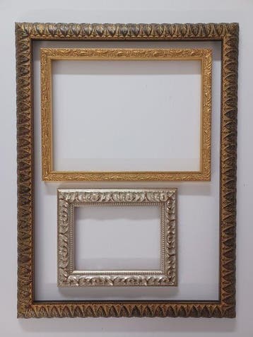 Lijst (3) - Hout - Goud en zilver bewerkt