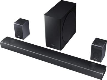 Samsung HW-Q90R - 7.1.4 soundbar met draadloze subwoofer, Ophalen, Met externe subwoofer, Zo goed als nieuw