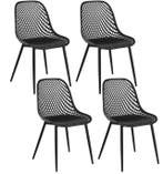 Set van 4 Scandinavische Stoelen – Kunststof & Metaal, Verzenden, Nieuw