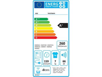 AEG T65370AH3 - Warmtepompdroger 7 kg - Sensidry® -, Verzenden, Zo goed als nieuw