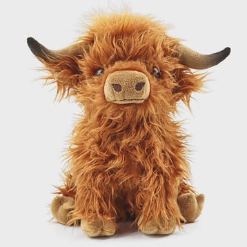 Schattige Pluche Schotse Hooglander Koe Knuffel - 25cm - Cad, Verzenden, Nieuw