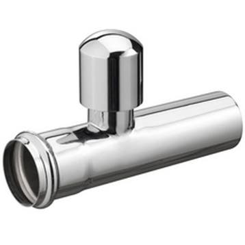 Riko Chroom Muurbuis - recht met Beluchter - 32mm, Ophalen of Verzenden, Nieuw, Overige materialen