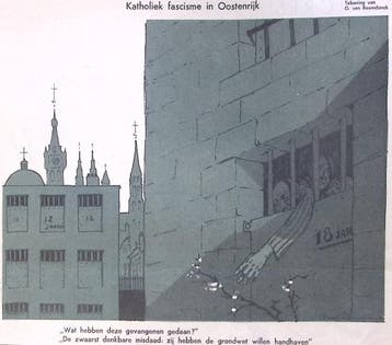 Katholiek fascisme in Oostenrijk op spotprent (lijst optie), Verzenden