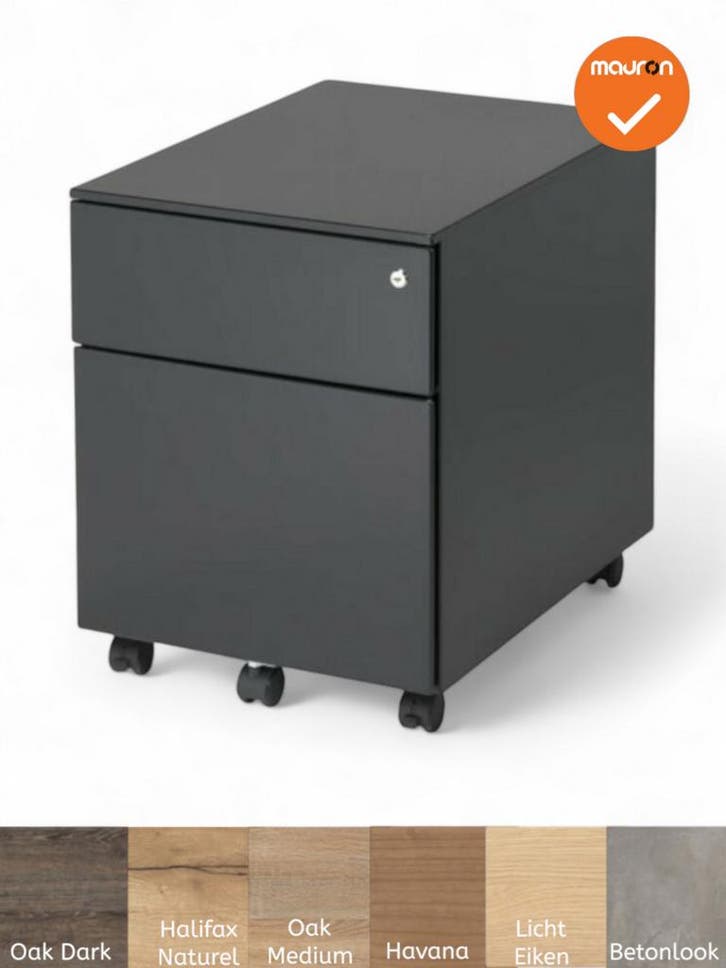 Ladeblok - 14N - 2 Lades - 62x42x58cm - Antraciet, Zakelijke goederen, Kantoor en Winkelinrichting | Kantoormeubilair en Inrichting