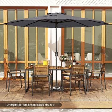 2dekans | Coast Tuinparasol 350 cm - Antraciet - Met Slinger, Ophalen of Verzenden, Zo goed als nieuw