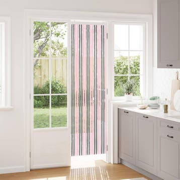 vidaXL Insecten Gordijn Chenille Zilvergrijs en Roze 56 x, Huis en Inrichting, Verzenden, Nieuw, Zilver