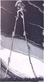 Spotprent met Charles Ruijs de Beerenbrouck op hoge poten, Verzenden