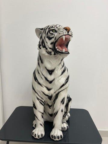 Beeld, Tigre Ruggente - 85 cm - Keramiek
