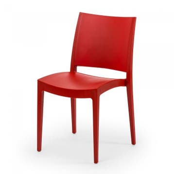 Stapelstoel Jade | Polypropyleen | Rood | 4 stuks, Verzenden, Nieuw in verpakking