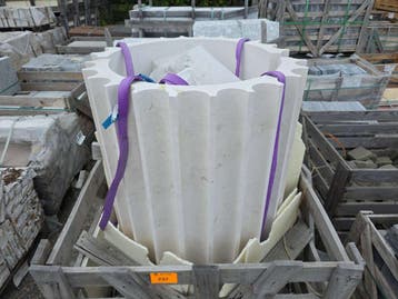 2 stuks Natuurstenen halve zuilen Ø900 x h1250 mm, Nieuw