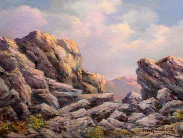 Miguel Martínez Verchili (1898-1989) - Paisaje rocoso al