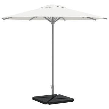 vidaXL Parasolvoetplaten 4 st driehoekig 14 kg graniet zwart, Verzenden, Nieuw, Parasolvoet