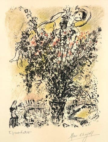 Marc Chagall (1887-1985) - Le Bouquet de Paris
