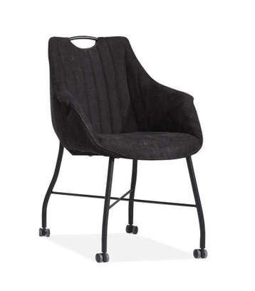 Eetkamerstoel Metric - eetkamerstoelen - Antraciet, Nieuw, Overige materialen