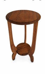 Amsterdamse School - Bijzettafel - Hout eiken - Zwarte bol
