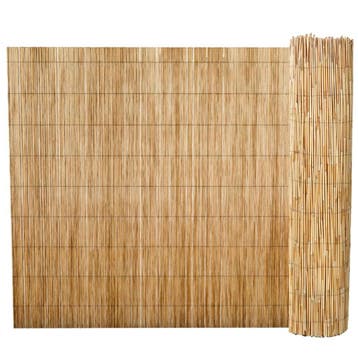 vidaXL Tuinscherm 500x100 cm riet, Verzenden, Nieuw, Hout, 1 tot 2 meter
