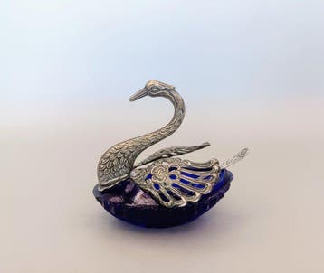 Swan Shaped - Zoutvat - .800 zilver, Antiek en Kunst, Antiek | Goud en Zilver