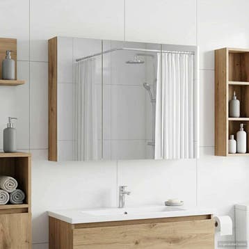 vidaXL Badkamer spiegelkast Ambachtelijk eiken 100 x 14,5 x, Verzenden, Nieuw