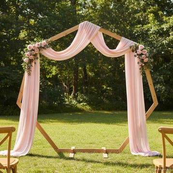 vidaXL Trouwrand Licht Bruin 221 x 92 x 216 cm Massief, Verzenden, Nieuw