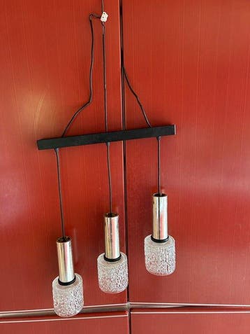Plafondlamp - waterval - Chroom, Glas