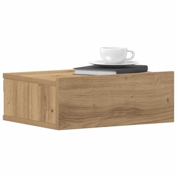 vidaXL Nachtkastje zwevend 40x32x15 cm bewerkt hout, Minder dan 45 cm, Verzenden, Nieuw, Minder dan 55 cm