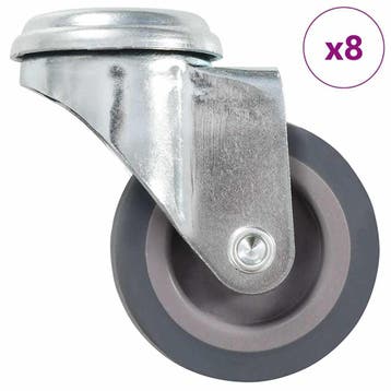 vidaXL 8 st Zwenkwielen met boutgaten 50 mm, Verzenden