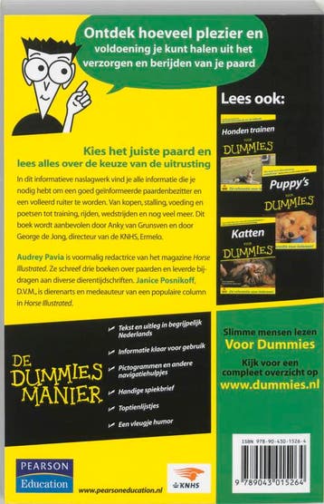 Paarden voor Dummies / Voor Dummies 9789043015264 A. Pavia, Verzenden, Gelezen, A. Pavia