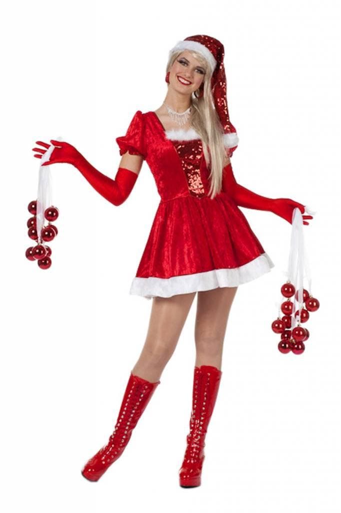 Kerstvrouw pailletten+muts, Kleding | Dames, Carnavalskleding en Feestkleding, Nieuw, Ophalen of Verzenden