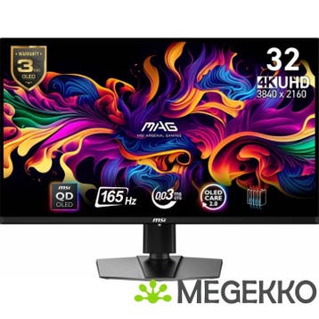 MSI MAG 321UP QD-OLED 32  Ultra HD 165Hz OLED gaming monitor, Computers en Software, Monitoren, Verzenden, Nieuw, MSI