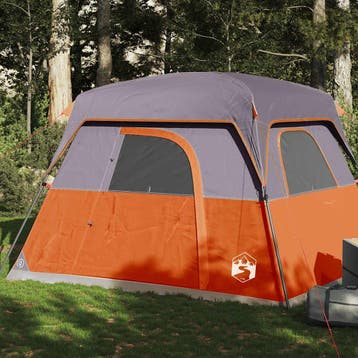 vidaXL Tent 4-persoons waterdicht oranje, Verzenden, Nieuw, Tot en met 2