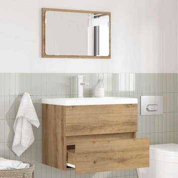 Badkamermeubelset Artisan Eiken | Retourdeal 34% Korting, Zo goed als nieuw, Minder dan 100 cm, Wastafelkast, 25 tot 50 cm