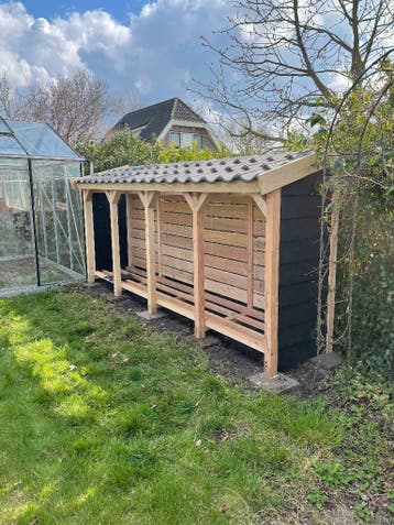 houthok houtberging houtopslag hout hok vanaf €230,00!, Tuin en Terras, Ophalen