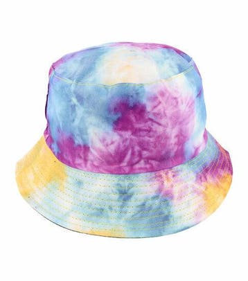 Bucket Hat Hoedje – Tie-Dye Patroon – One Size – Blauw Geel, Kleding | Dames, Nieuw