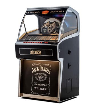 Jack Daniels Branded Rocket 45 Vinyl Jukebox, Ophalen, Gebruikt