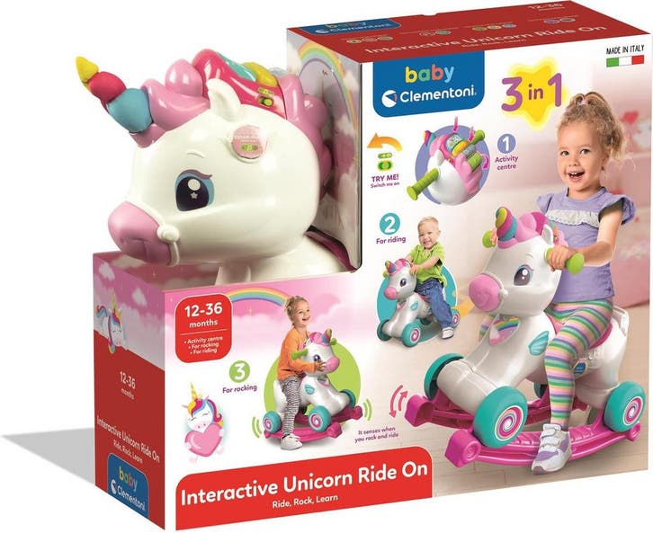 Clementoni Interactieve Eenhoorn - Hobbelpaard en, Kinderen en Baby's, Speelgoed | Overig, Zo goed als nieuw, Ophalen of Verzenden