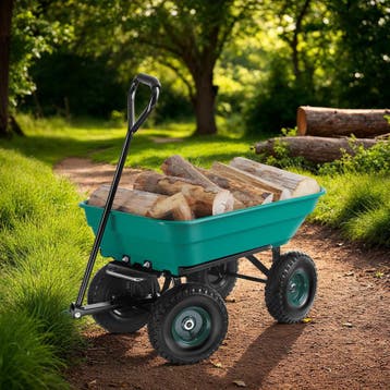 Transportkar Cubbi met luchtbanden draagkracht 120kg - groen, Verzenden, Nieuw