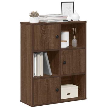vidaXL Boekenkast 60x24x76,5 cm bewerkt hout bruin, Verzenden, Nieuw, Overige houtsoorten