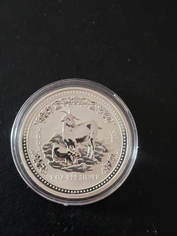 Australië. 1 Dollar 2003, Lunar I, 1 Oz (Zonder