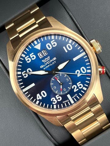 Glycine - Airpilot Dual Time Date - GL0368 - Heren - 2020+, Sieraden, Tassen en Uiterlijk, Horloges | Heren, Nieuw