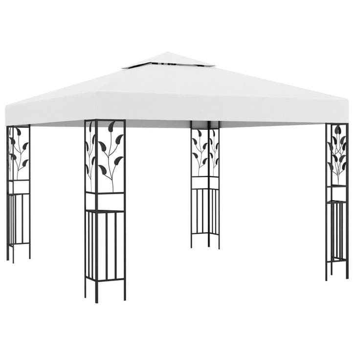 vidaXL Prieel 180 g/m² 3x3 m wit, Tuin en Terras, Partytenten, Nieuw, Verzenden