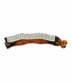 Haarspeld Bananenklem 11cm - Staartklem - Wave - Strass, Nieuw