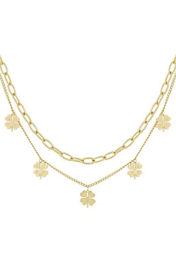 Goudlief Layered luck ketting (Gelaagde kettingen), Sieraden, Tassen en Uiterlijk, Verzenden, Nieuw, Zilver, Overige materialen