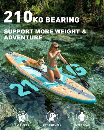 SOLAVERO Opblaasbaar Stand-Up Paddleboard, 350 x 89 x 15 cm,, Verzenden, Zo goed als nieuw