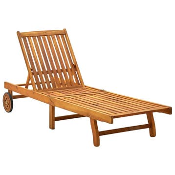 vidaXL Ligbed massief acaciahout, Tuin en Terras, Ligbedden, Verzenden, Nieuw