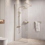 Douchewand Florida 90 x 200 cm Goud – Inloopdouche 8 mm, Verzenden, Nieuw, Douche